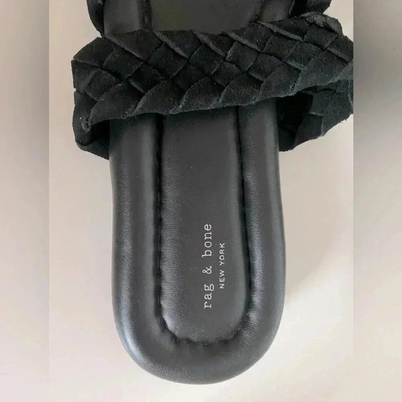 NWOB Rag & Bone Lewis Black Pointed Toe Leather Sandal 37 - Picture 5 of 8